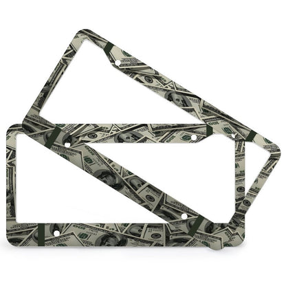 License Plate Frames with 4 Round Holes (1 Pair)