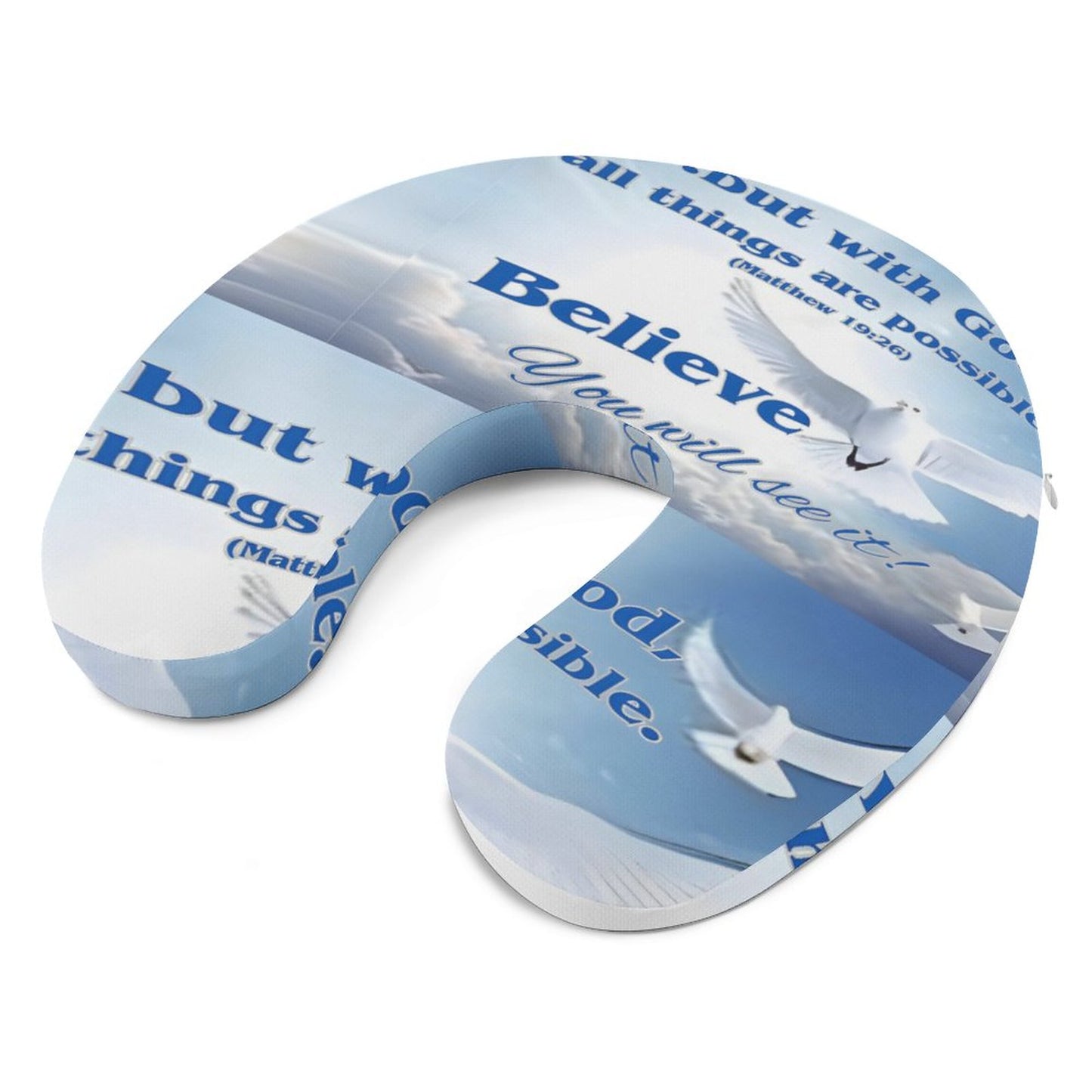 Neck Pillow for Restful Journeys-BELIEVE
