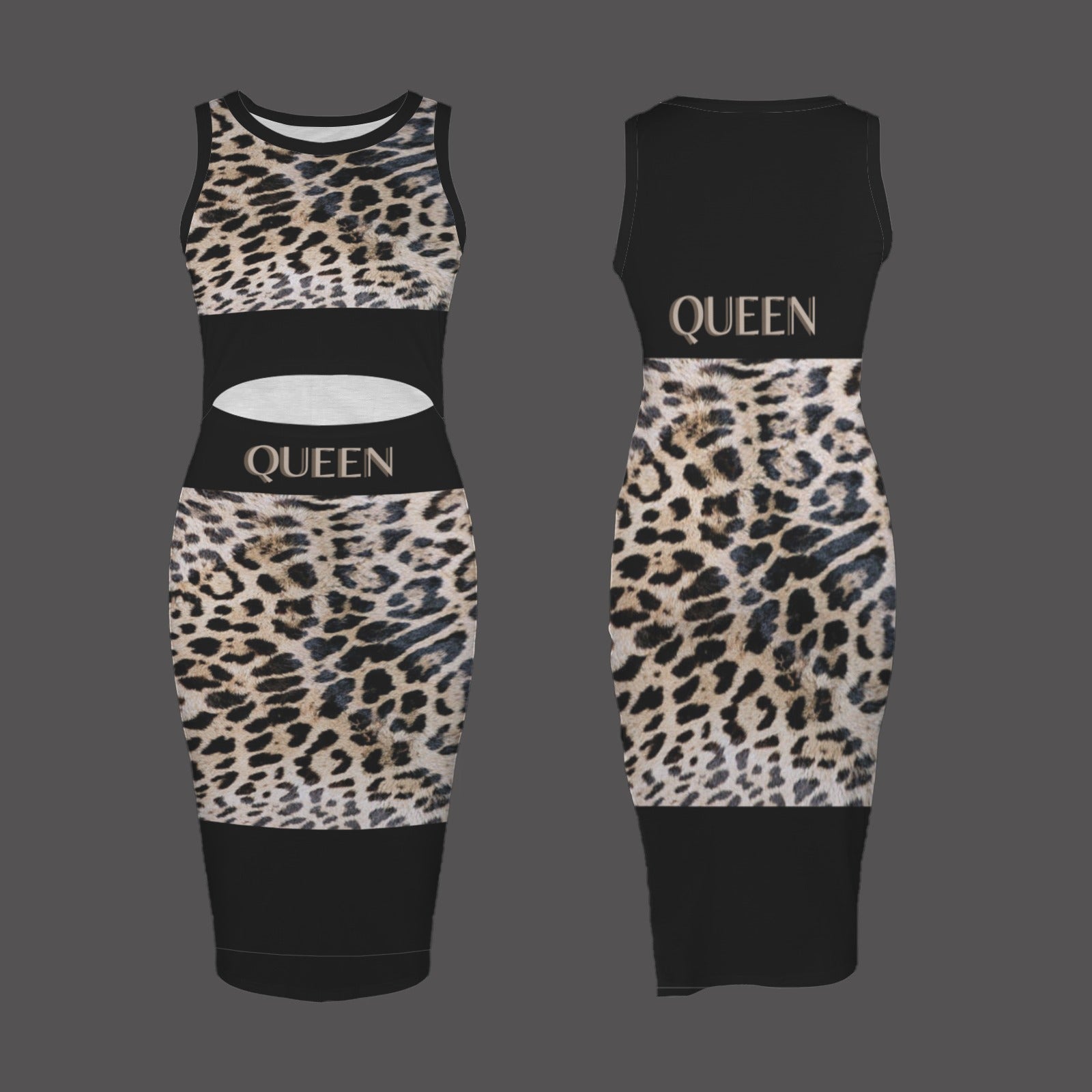 Copy of QUEEN BLACK BACKGROUND LEOPARD