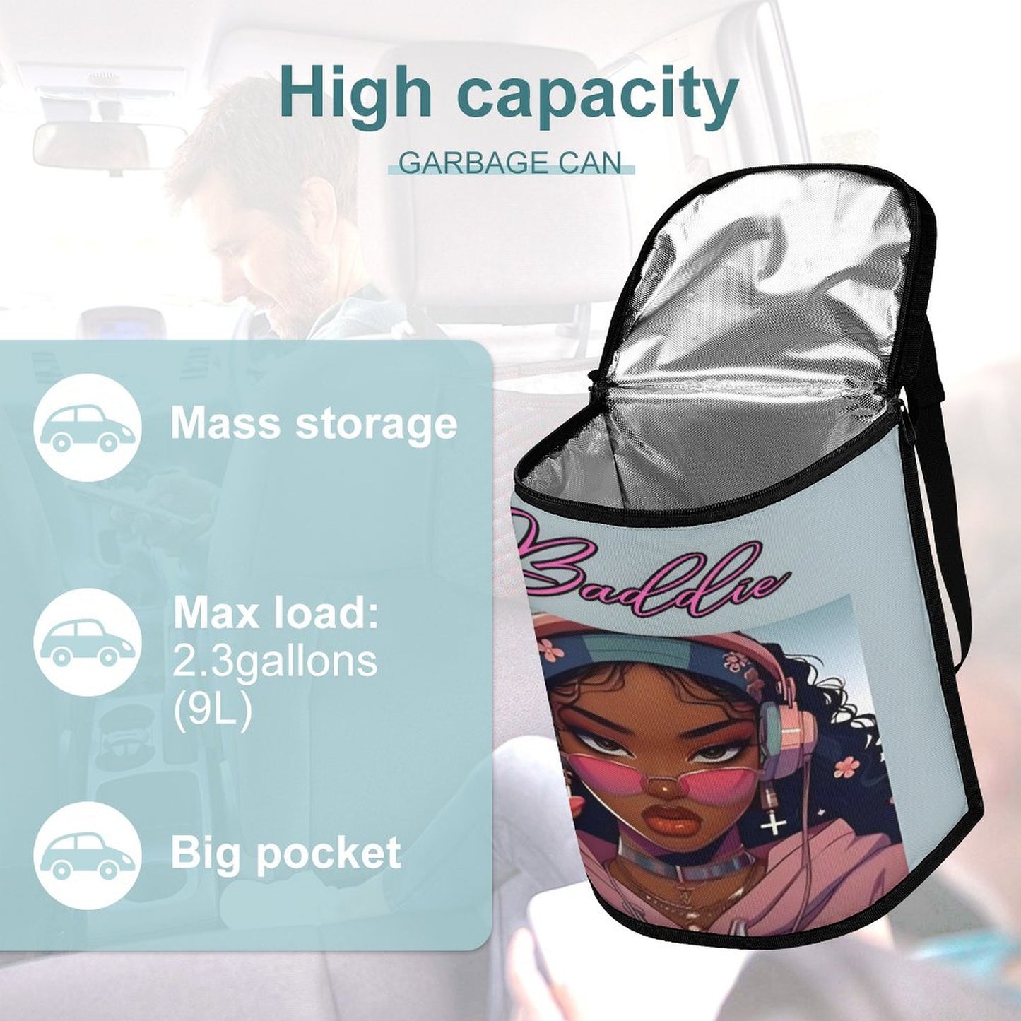 Collapsible Car Trash Bin