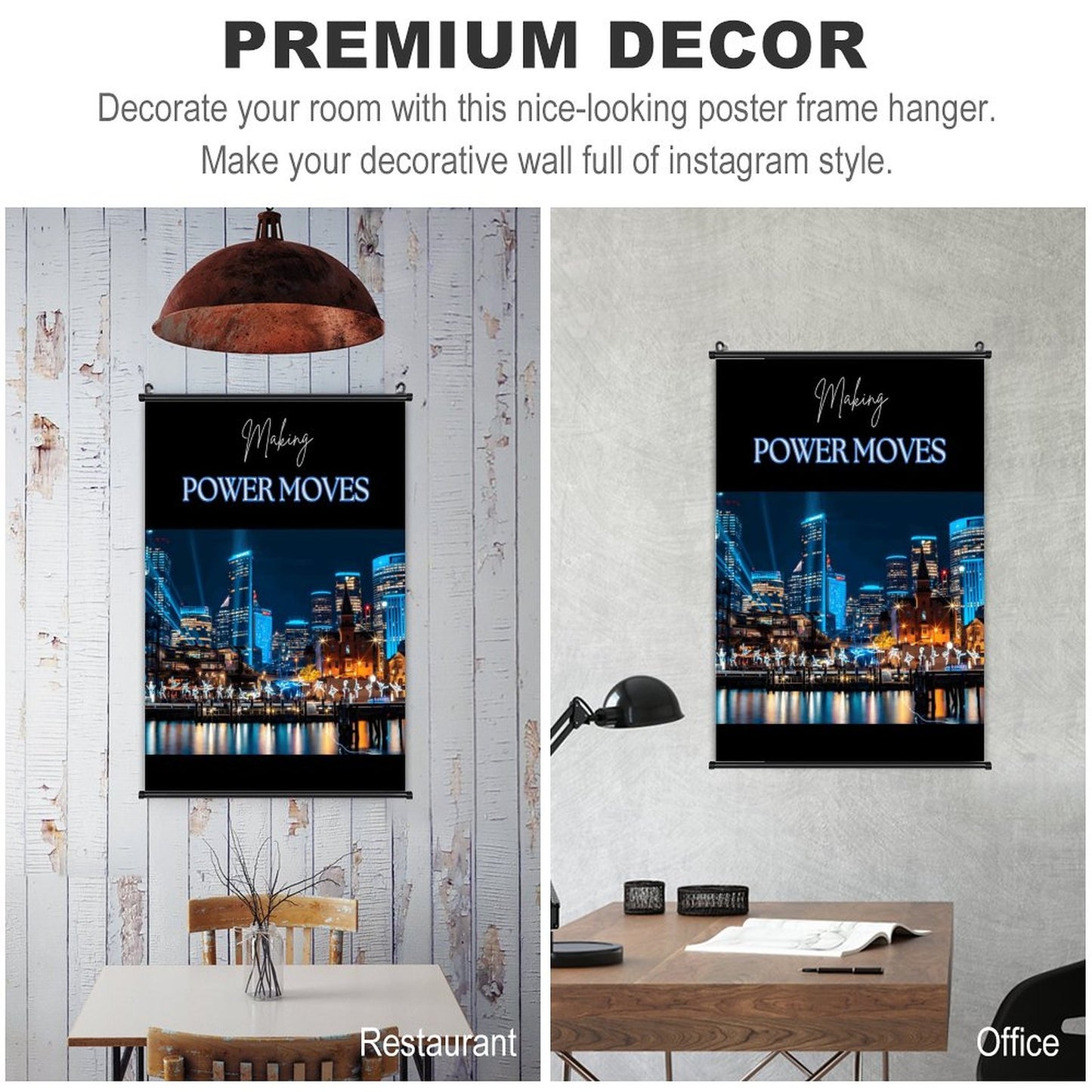 Canvas Hanging Poster with Scrolls-16"x24"/ 40x60cm