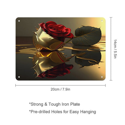Horizontal Personalized Metal Wall Art Tin Sign-5.5"x7.9"/14x20cm
