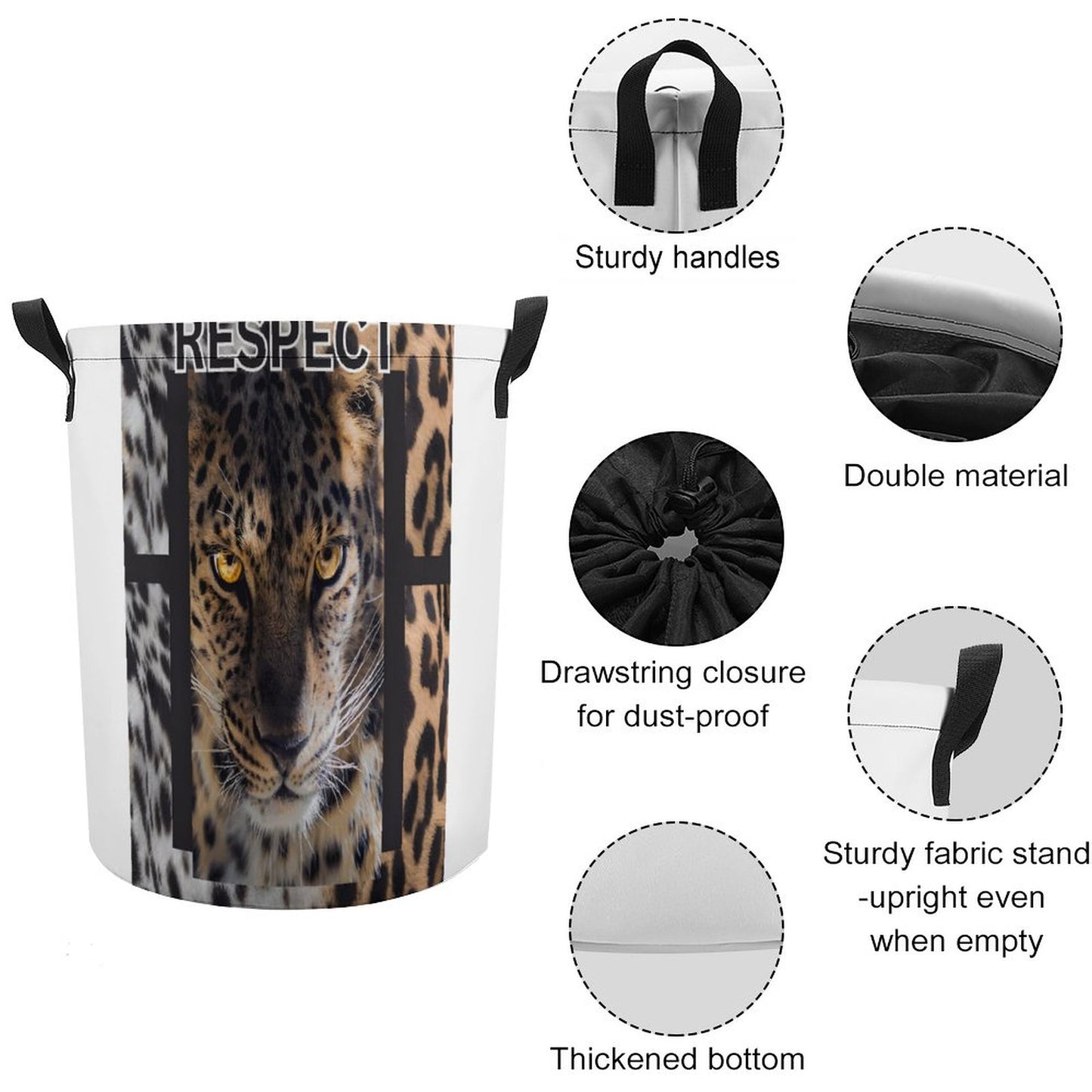 Drawstring collapsible Laundry Basket