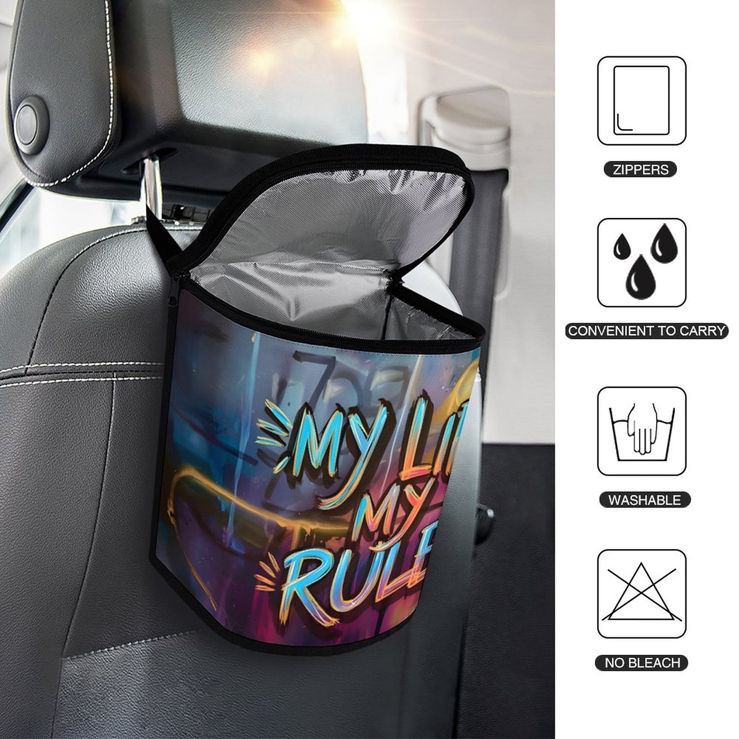 Collapsible Car Trash Bin