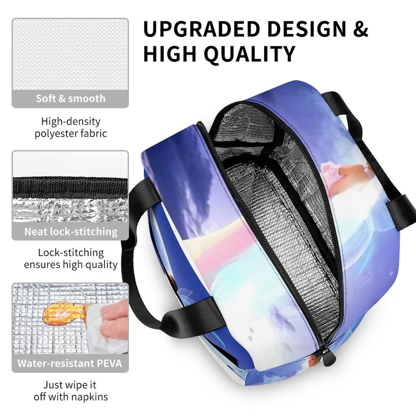 Insulated Lunch Bag with Pocket (All-Over Printing)