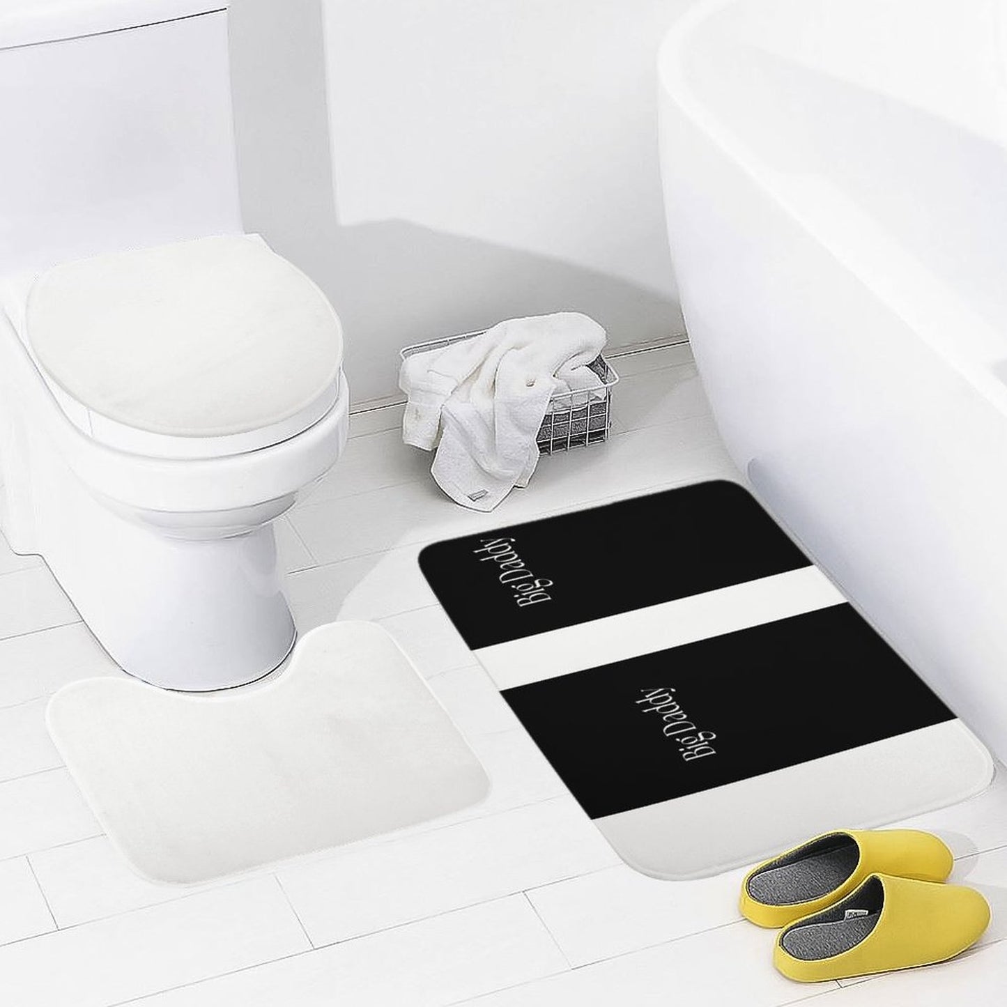 Coral Velvet Restroom Rug Set of 3-15.7"x23.6"/ 40x60cm