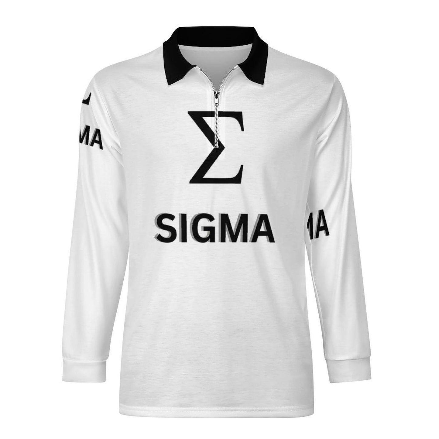Quarter Zip Men's Long Sleeve POLO Shirt RL (All-Over Printing)