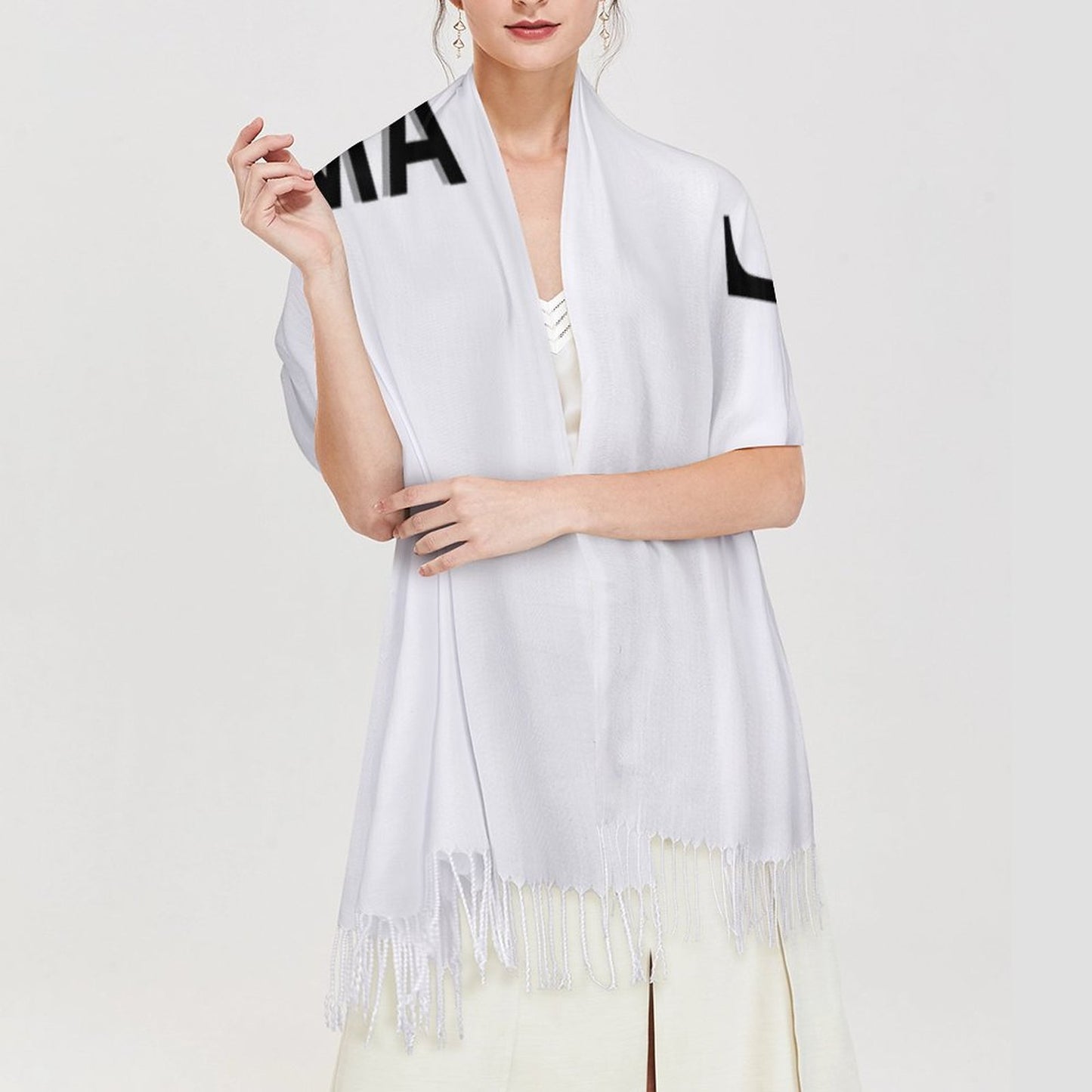 Cashmere-like Tassel Scarf (All-Over Printing)