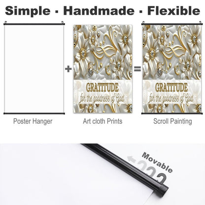 Canvas Hanging Poster with Scrolls-16"x24"/ 40x60cm