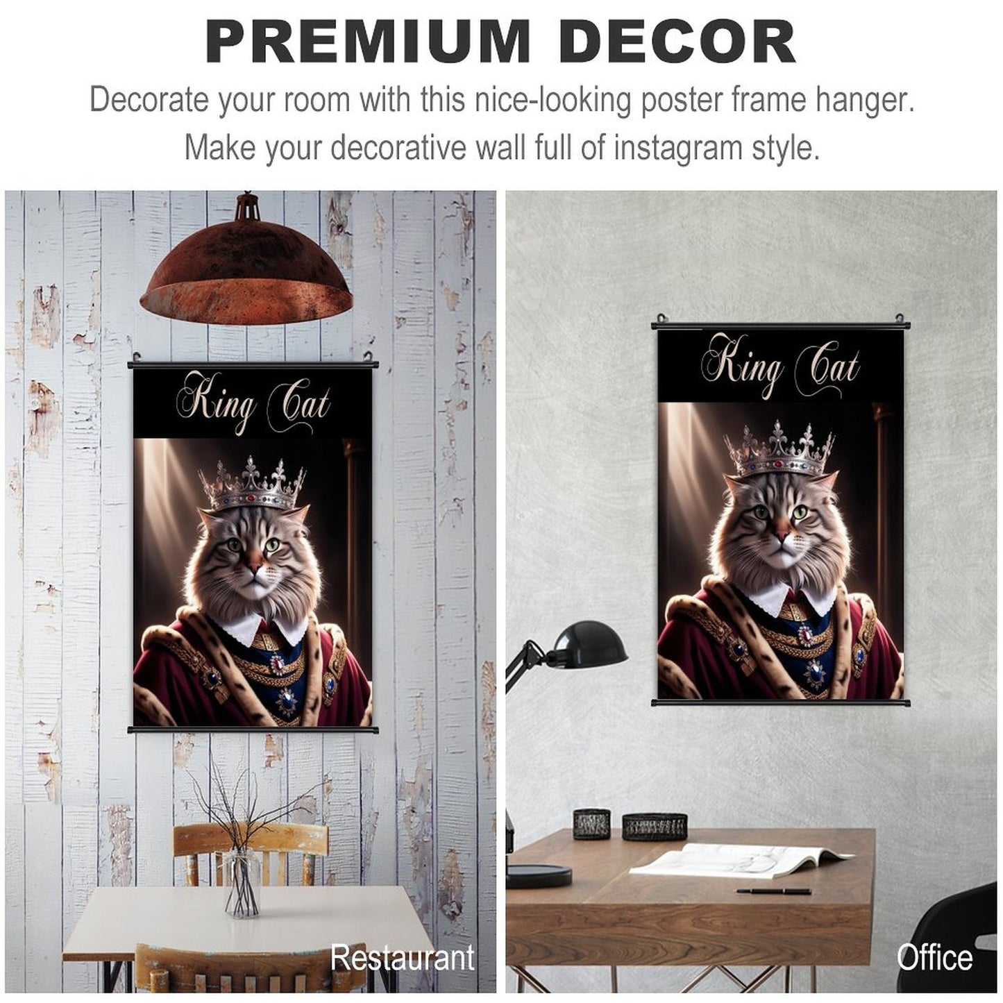 Canvas Hanging Poster with Scrolls-16"x24"/ 40x60cm