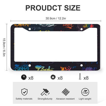 License Plate Frames with 4 Round Holes (1 Pair)
