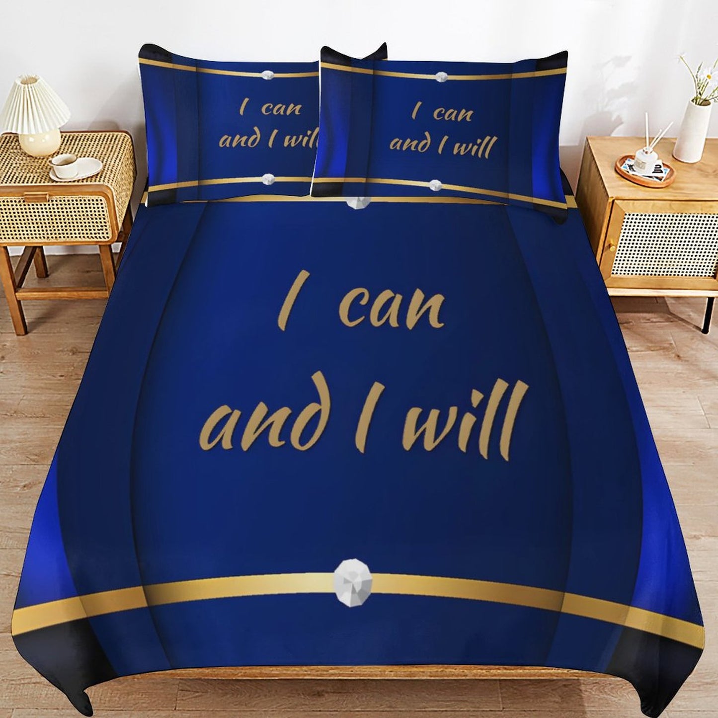 3-Piece Bedding Set-90"x90"/ 229x229cm (Dual-sided Printing)