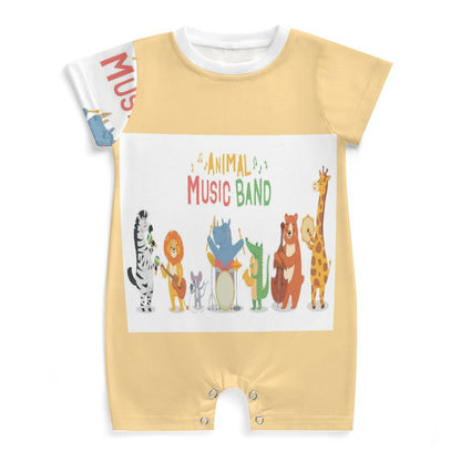 Short Sleeve Baby Bodysuit Romper PLR (All-Over Printing)