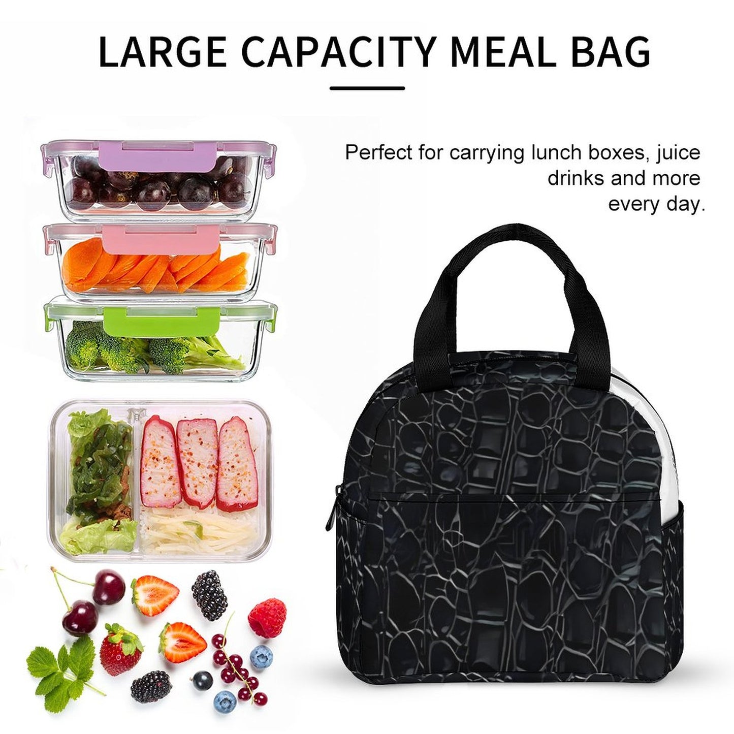 Large Insulated Lunch Totes for Adults (All-Over Printing)