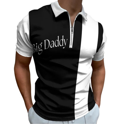 Men's Short Sleeve POLO Shirt with Zipper B470 (All-Over Printing)