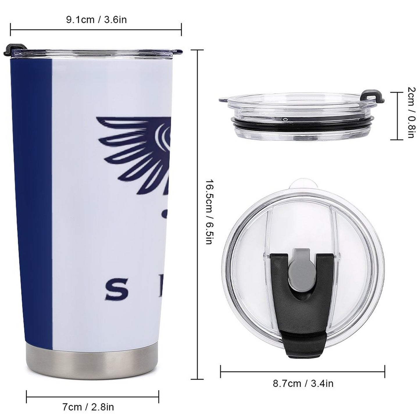 Car Travel Coffee Mug with Lid (All-Over Printing)
