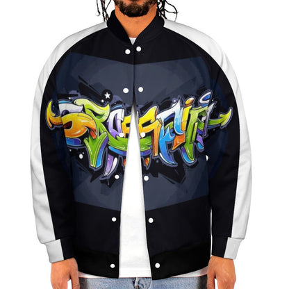 COLORFUL GRAFFITI Men's Baseball Jacket-*2XS-6XL