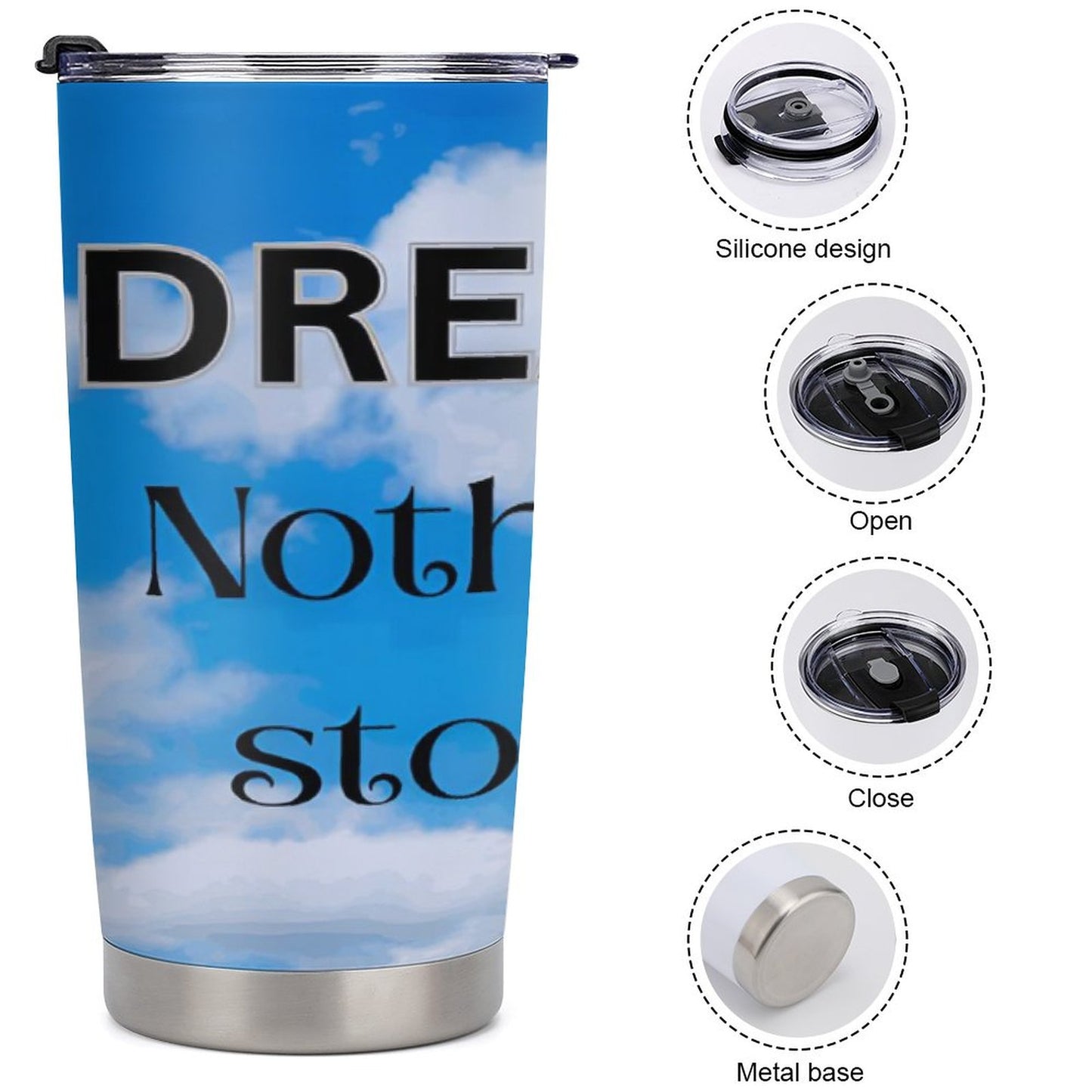 Car Travel Coffee Mug with Lid (All-Over Printing)