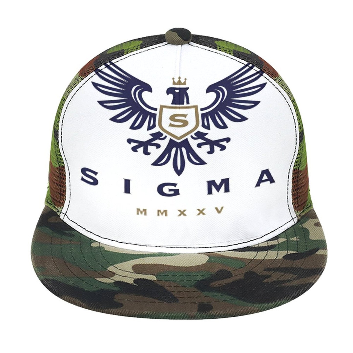 Flat Brim Trucker Hat with Fashion Frontier