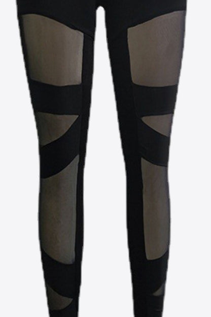 Spliced Mesh Leggings-*XS-L