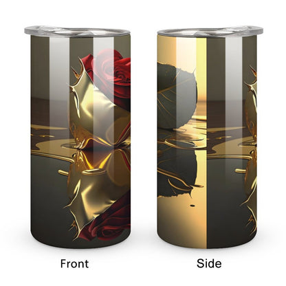 ROSE IN GOLD Insulated Drinking Cup with Lid