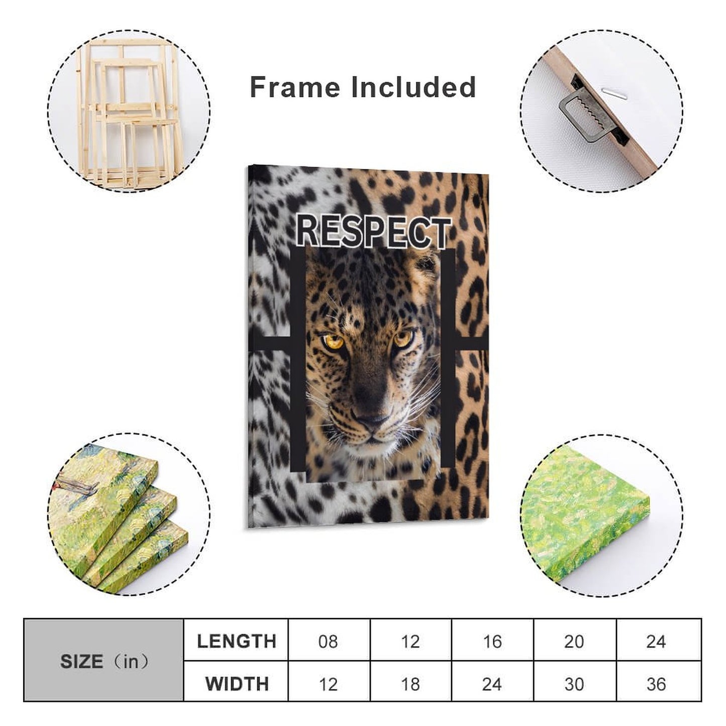 Framed Wooden Poster Hanging (Vertical 2:3)-8x12 inch