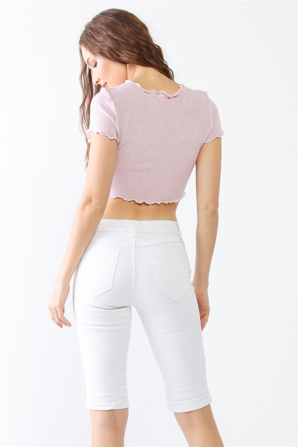 LITZ LA Distressed Bermuda Denim Shorts-26-30 (4/5, 6/7 ,8/9, 10/11, 12/13 OR SMALL-XL)