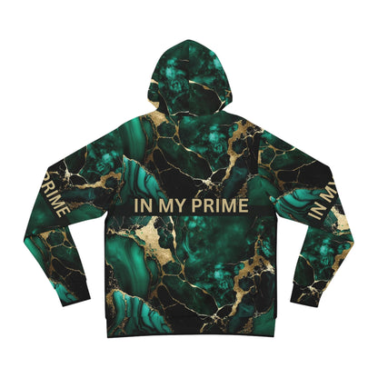 IN MY PRIME GREEN & GOLD MARBLE Unisex Fashion Hoodie
