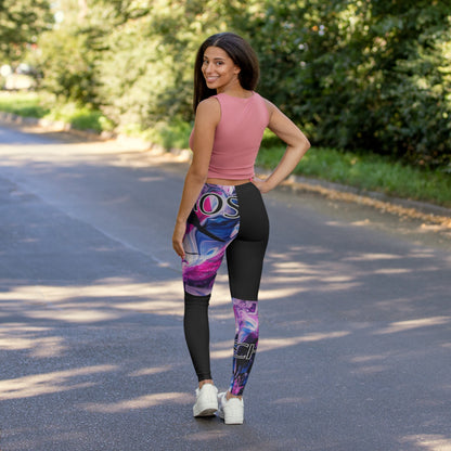 CHAOS SQUARES Women's Casual Spandex Leggings (black)-*XS-2XL