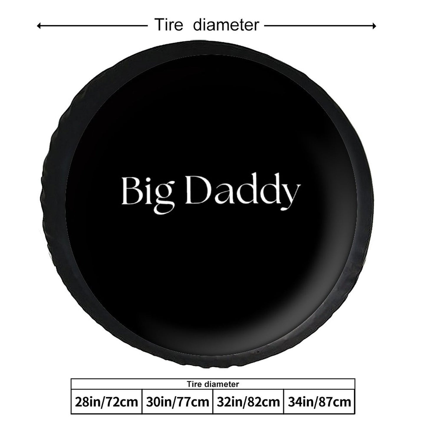 Leather Tire Cover(One-sided Printing)-BIG DADDY