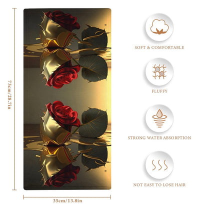 ROSE IN GOLD Coral Velvet Towel