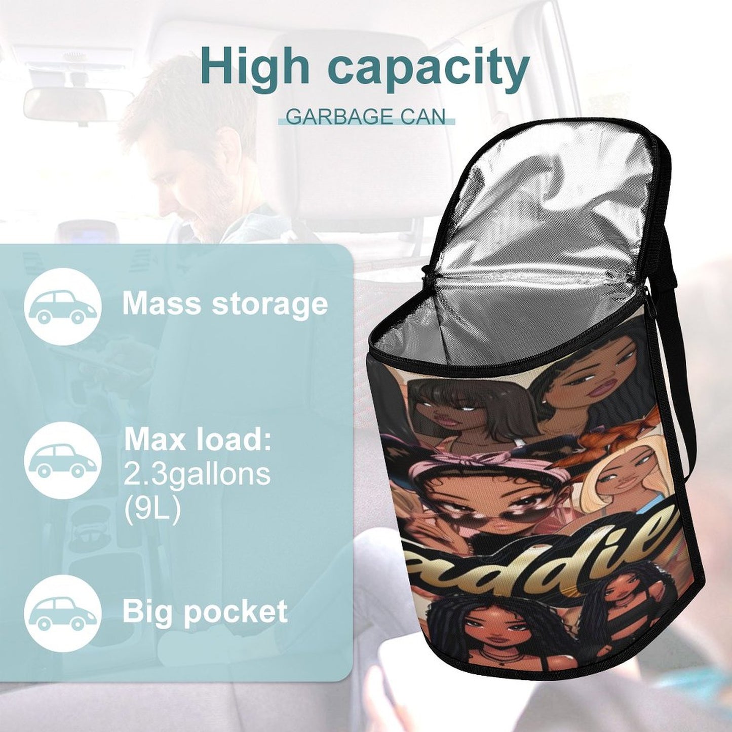 Collapsible Car Trash Bin