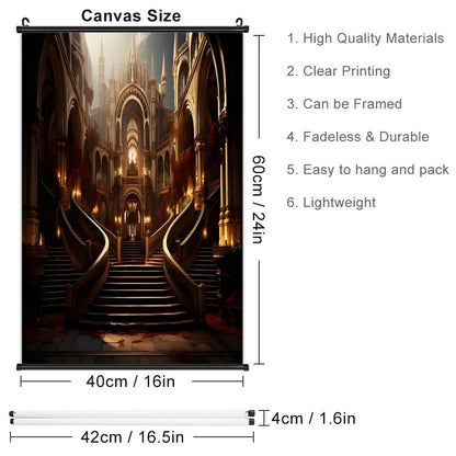 Canvas Hanging Poster with Scrolls-16"x24"/ 40x60cm