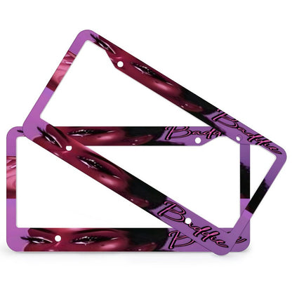 License Plate Frames with 4 Round Holes (1 Pair)