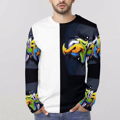 COLORFUL GRAFFITI Lightweight Long Sleeve Shirt-SMALL-5XL