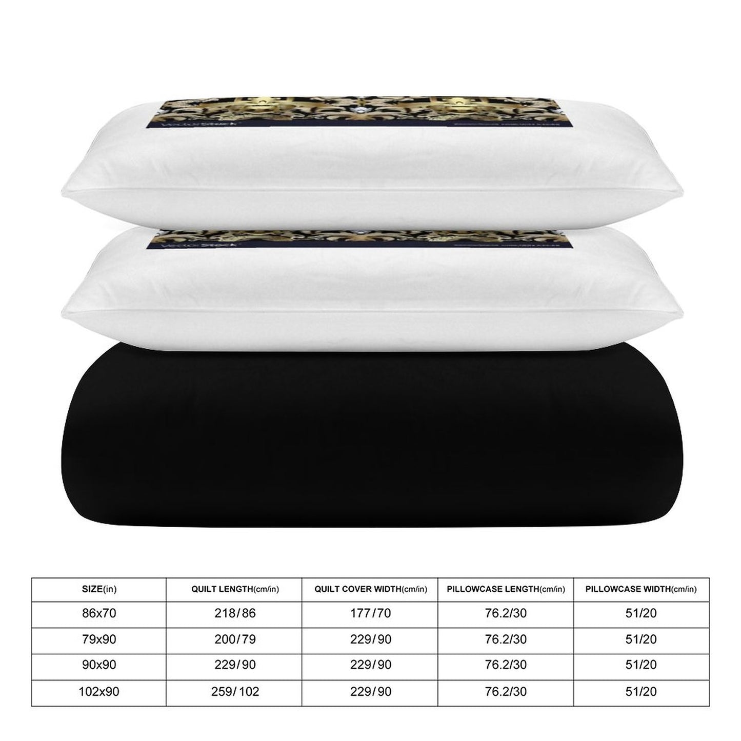 3-Piece Bedding Set-102"x90"/ 259x229cm (Dual-sided Printing)