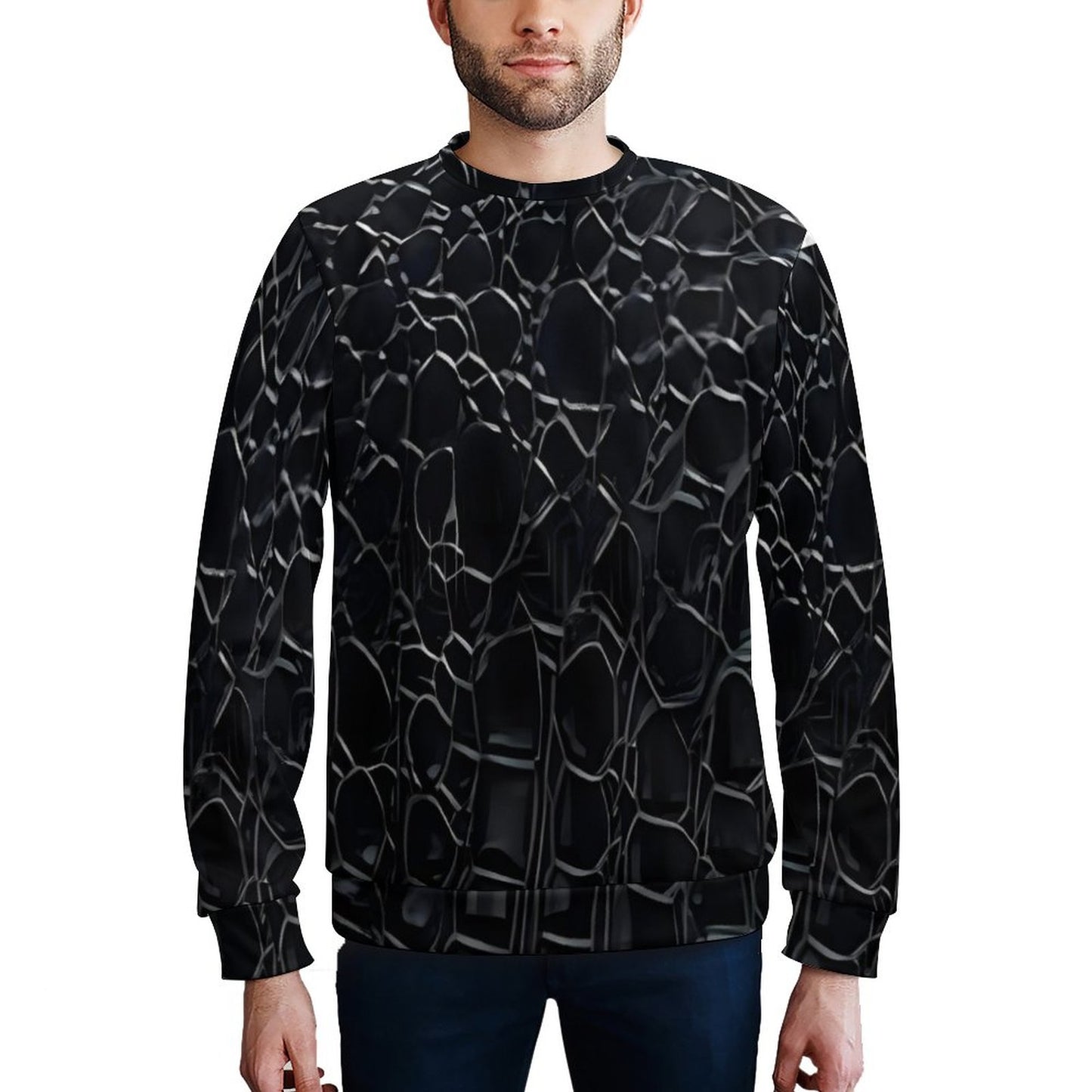 250gsm Round Neck Men's Sweatshirt 4T35 (All-Over Printing)