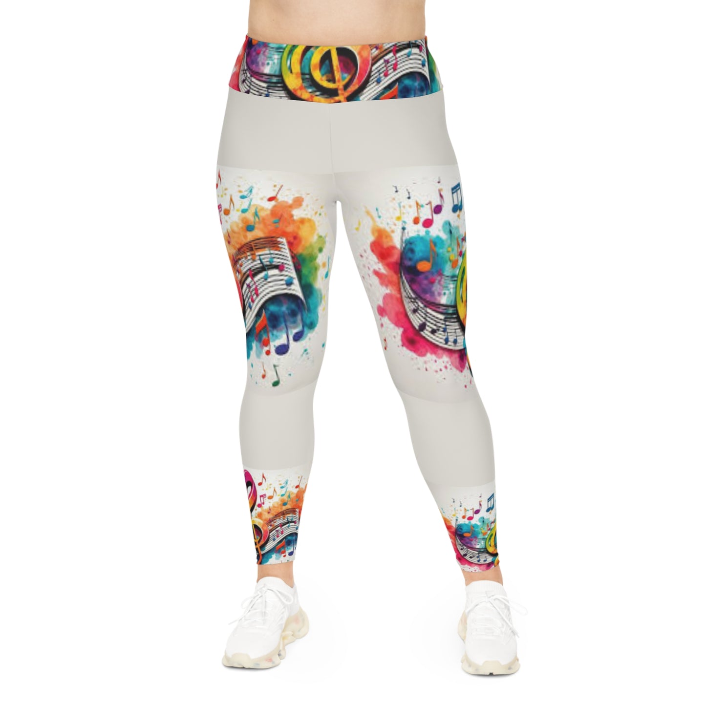 MUSIC GRAFFITI PLUS SIZE Leggings-2XL-6XL