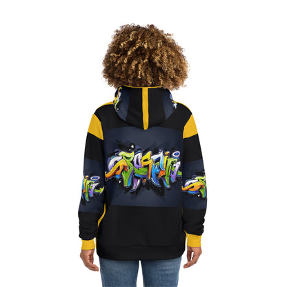 COLORFUL GRAFFITI UNISEX black/yellow Fashion Hoodie