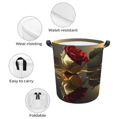 ROSE IN GOLD Collapsible Laundry Basket