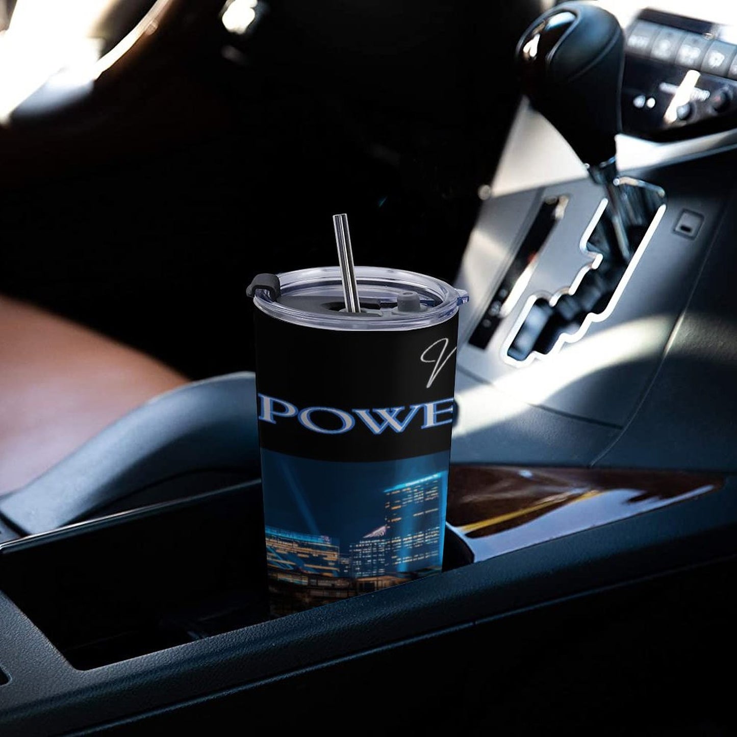 MAKING POWER MOVES Car Travel Mug Set with Cleaning Kit