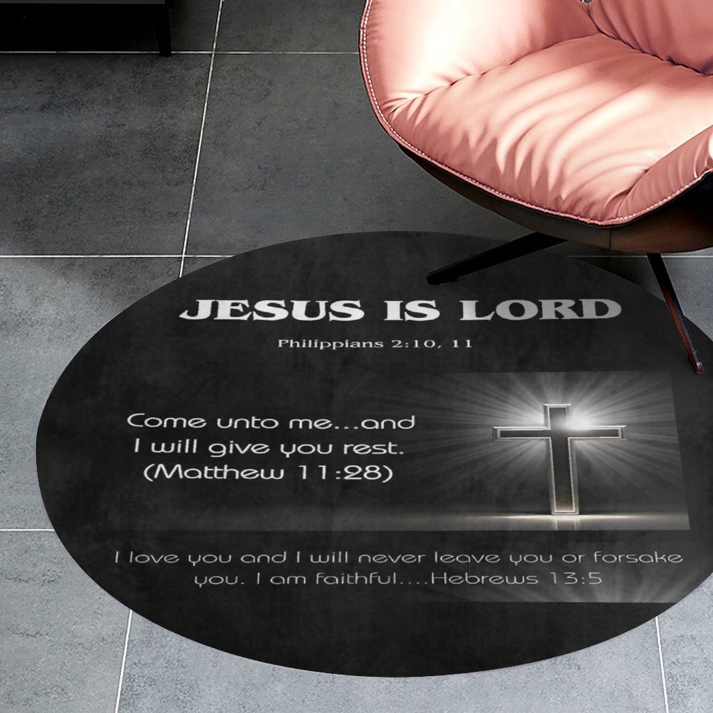 Round Coral Velvet Warm Floor Mat