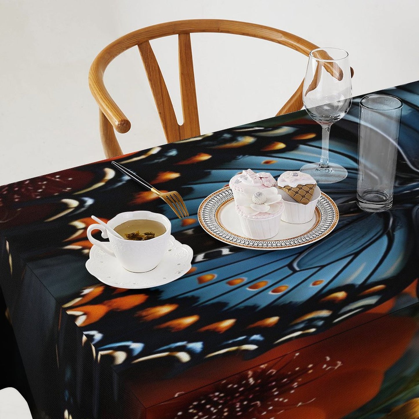 Rectangle Tablecloth-BLUE BUTTERFLY