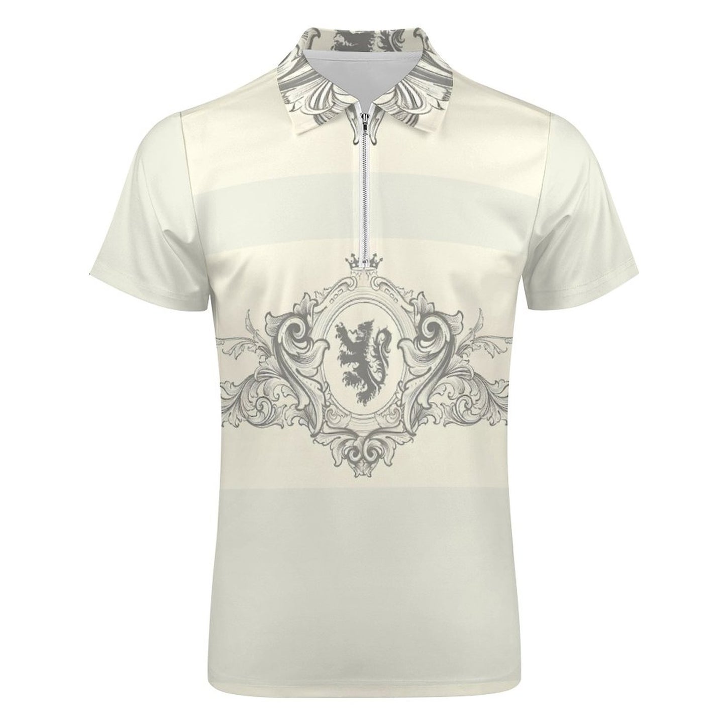 Men's Short Sleeve POLO Shirt with Zipper B470 (All-Over Printing)