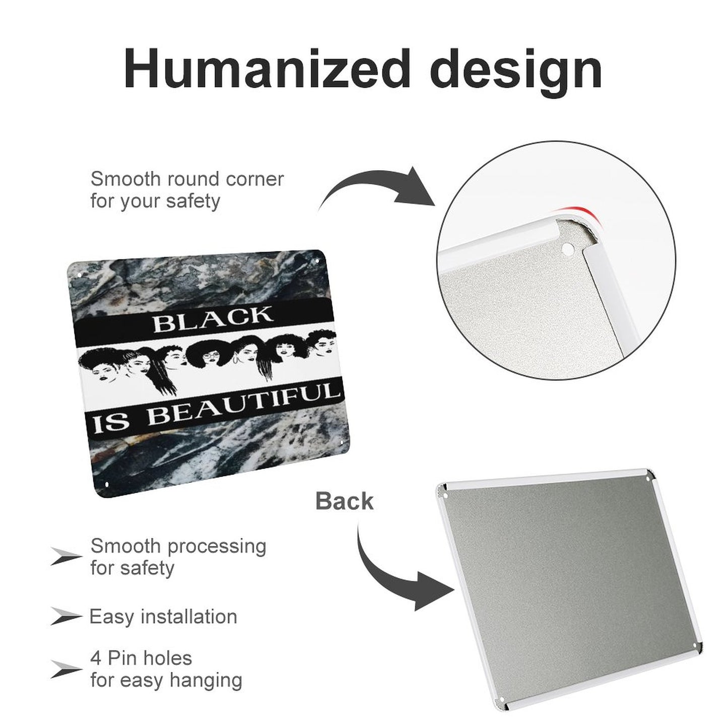 Horizontal Personalized Metal Wall Art Tin Sign-5.5"x7.9"/14x20cm