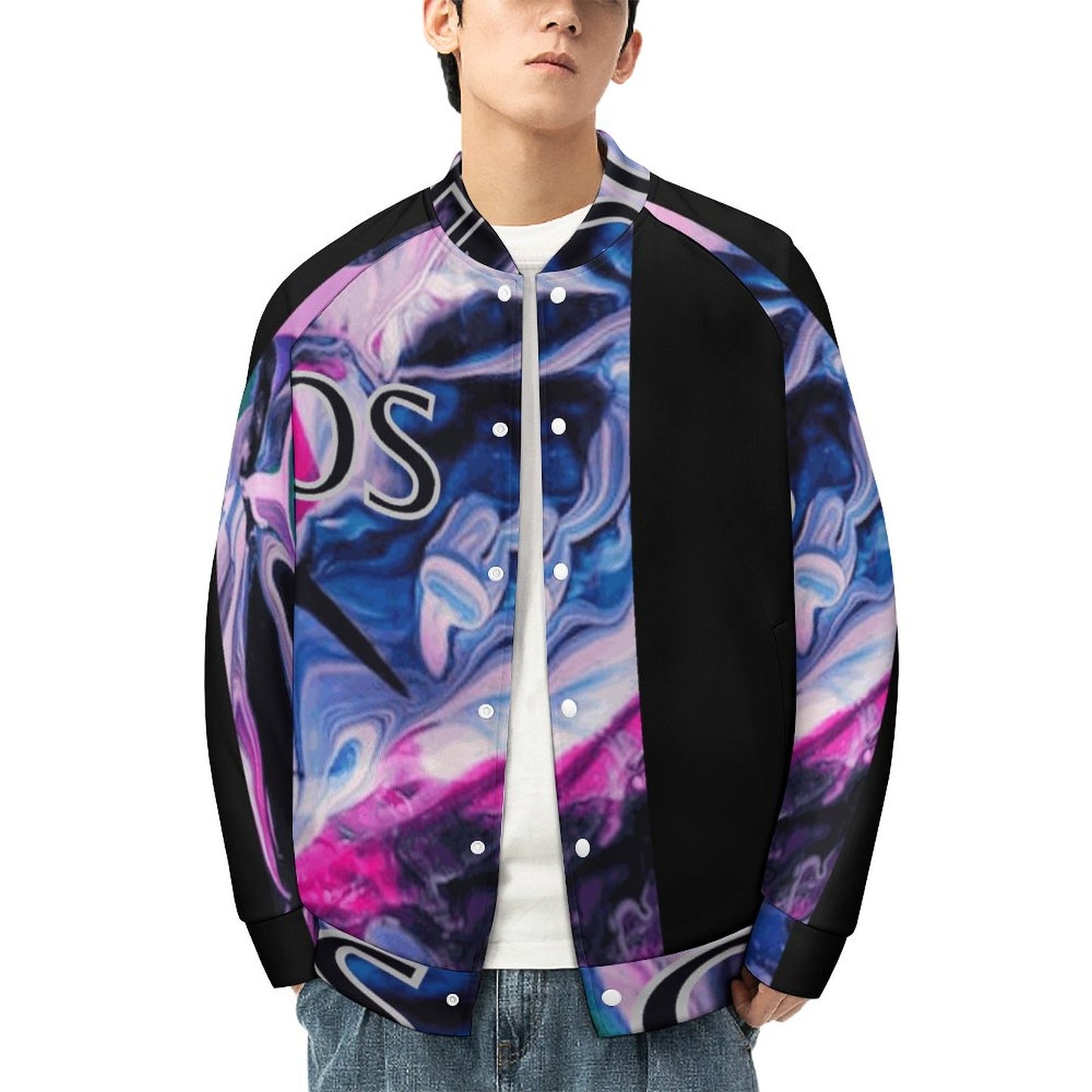 CHAOS Men's Baseball Jacket (black)-XXS-6XL