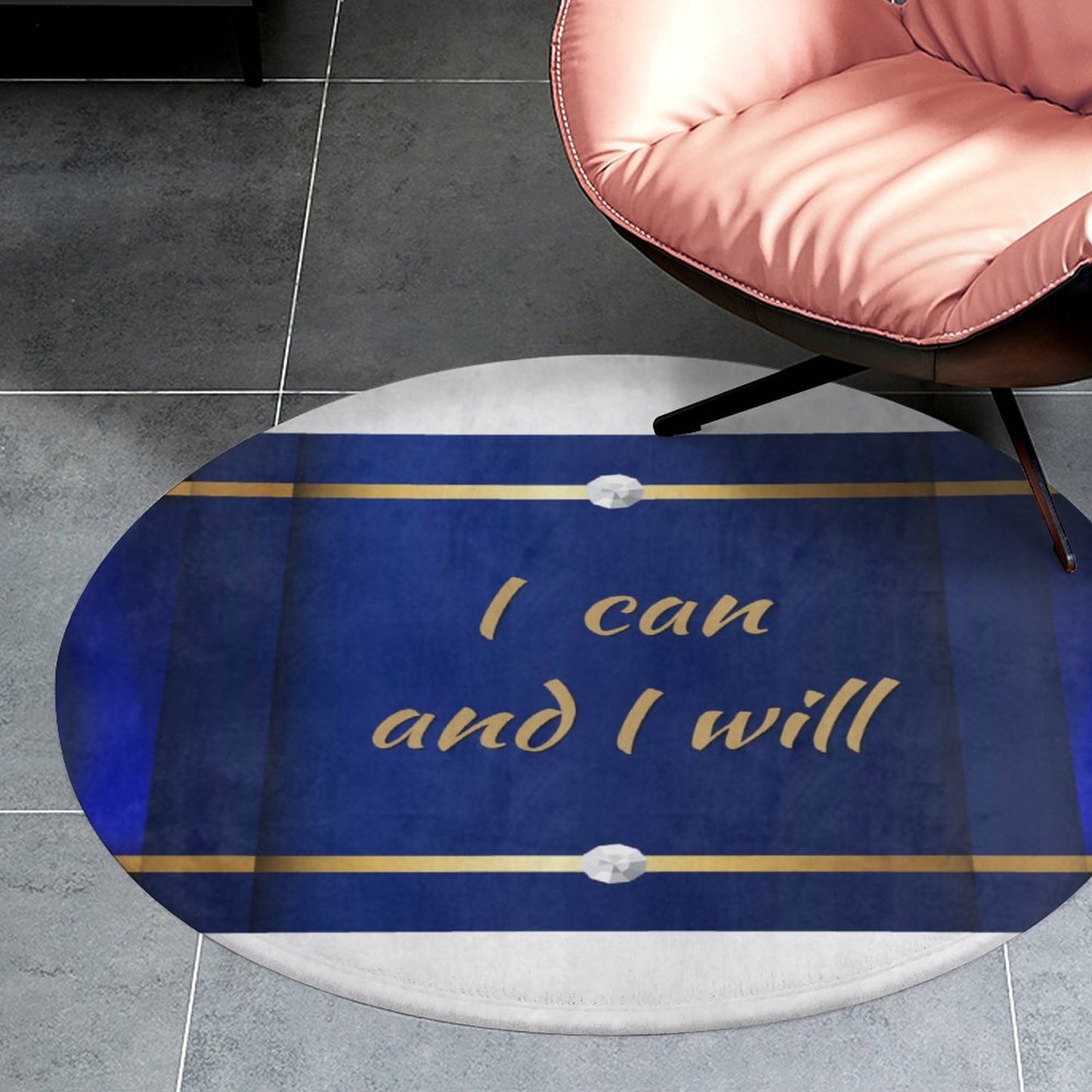 Round Coral Velvet Warm Floor Mat