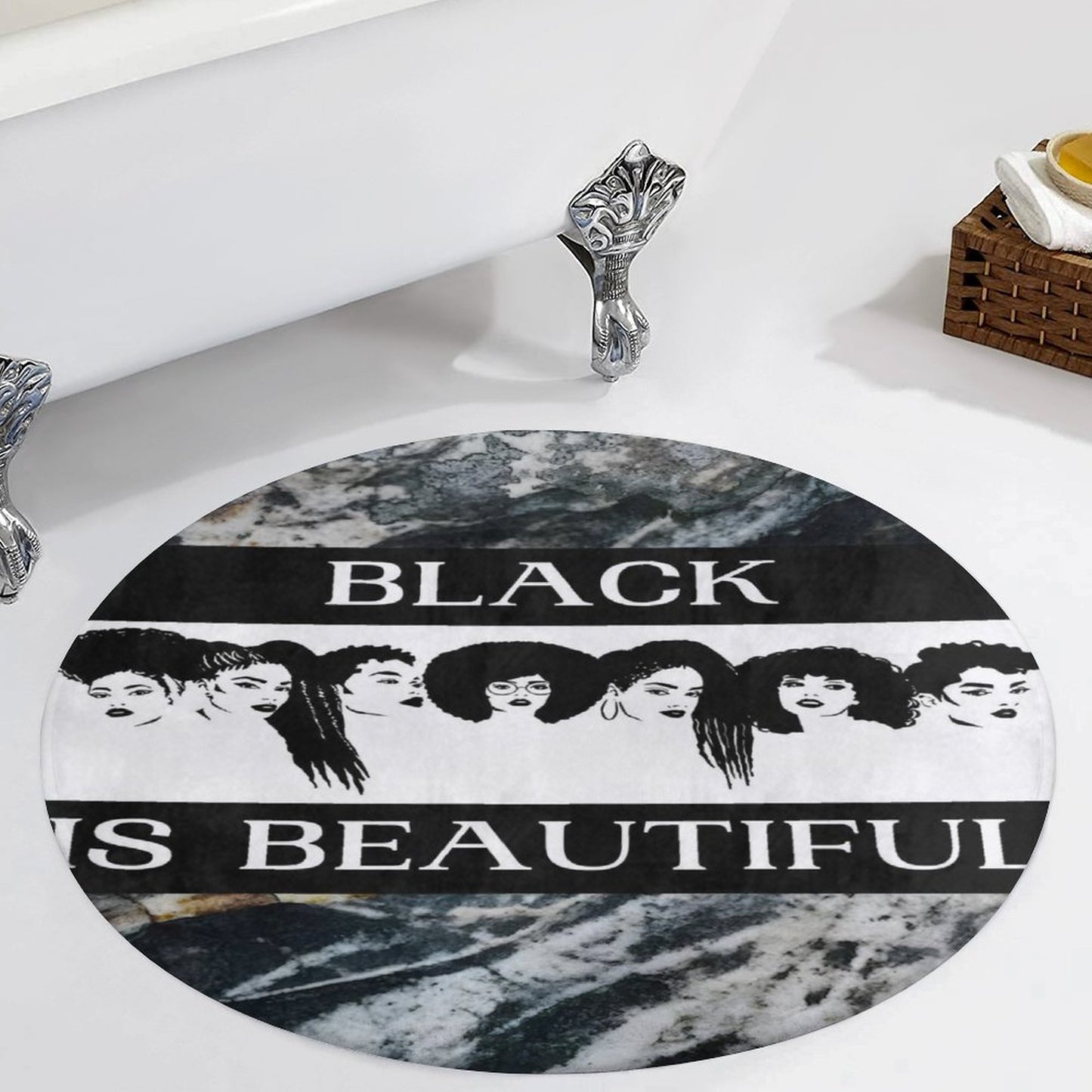 Round Coral Velvet Warm Floor Mat