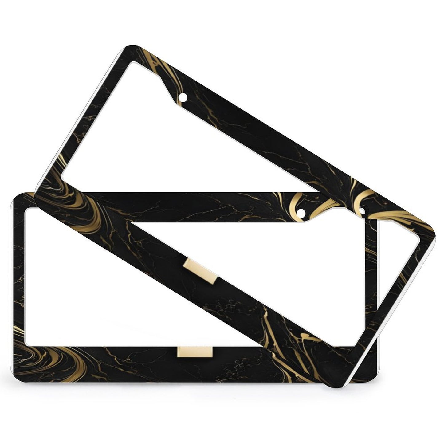 License Plate Frames with 2 Round Holes (1 Pair)