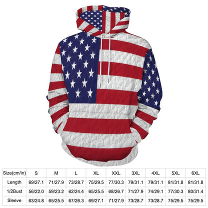 AMERICA Hoodie for Women with Double-layer Cap-SMALL-6XL